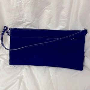 Coach, black canvas and leather clutch. Like new!